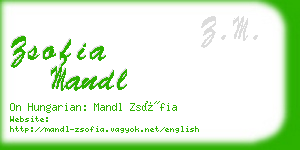 zsofia mandl business card